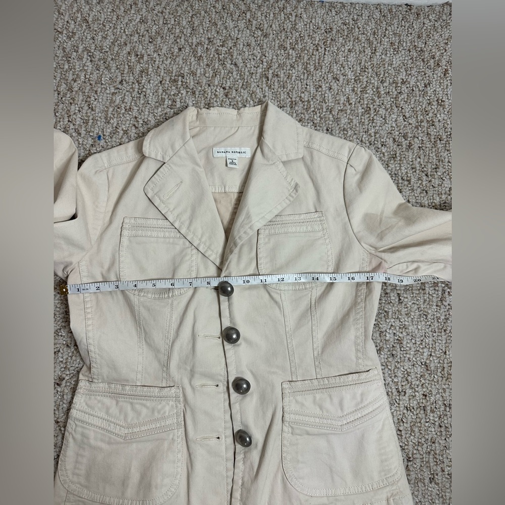 Banana Republic Cream Blazer with Notched Lapel and Tailored Fit size 6 - Picture 12 of 12